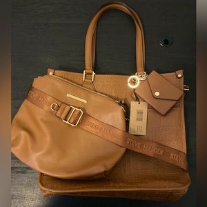 NWT STEVE MADDEN Cognac/Bsidra Light Brown Crossbody/Purse